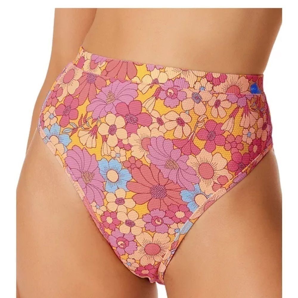 Jessica Simpson Floral RendezvousHigh Waisted Swim Bottoms - Multi Large